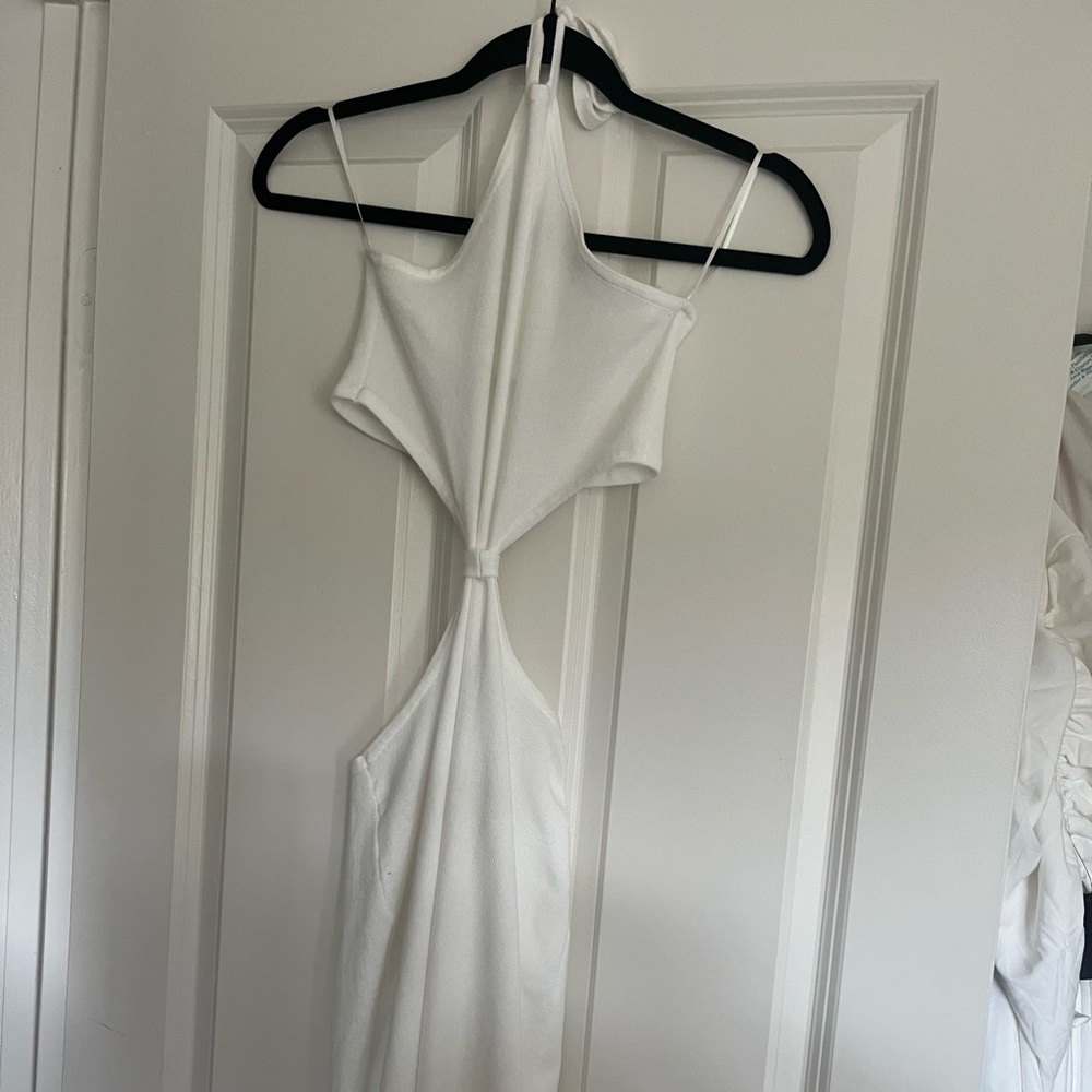 White Maxi Cut Out Dress